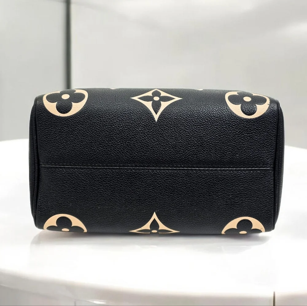 Louis Vuitton Speedy Bandouliere 25 Bicolor Empreinte Black Crossbody Bag